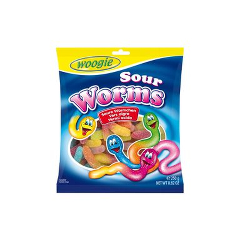 WOOGIE Kummikommid Sour Worms 250g