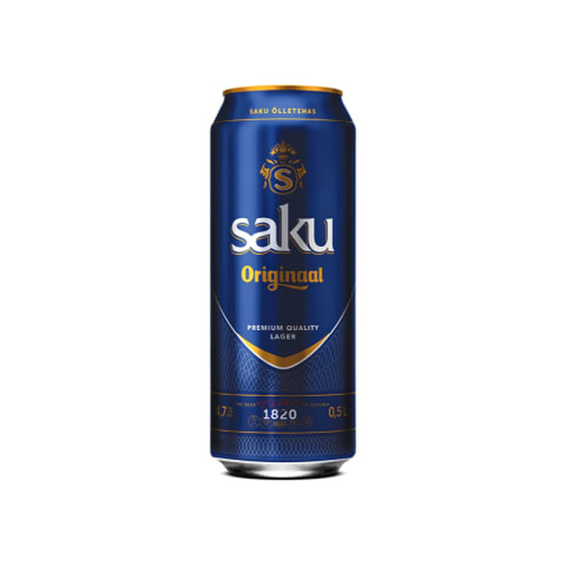 Õlu Saku Originaal 4,7%vol 0,5l purk