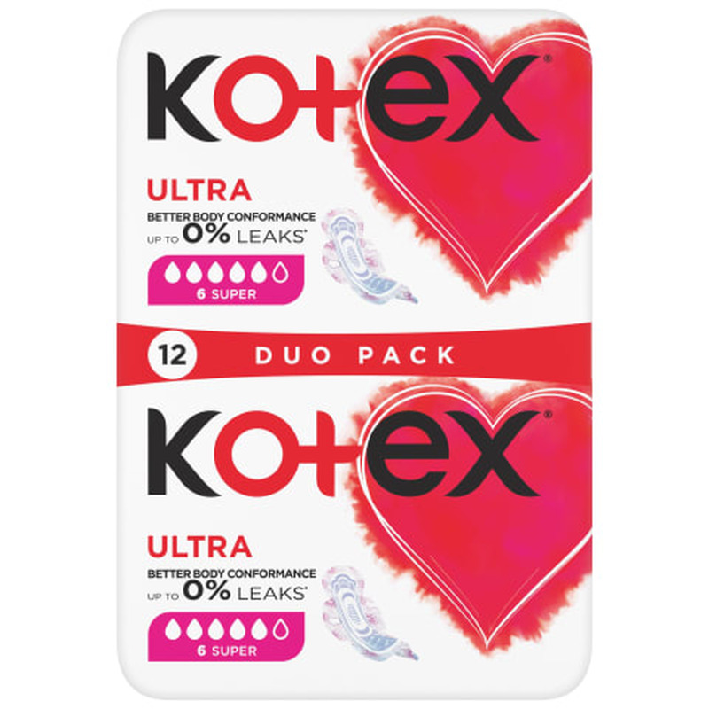 Hügieenisidemed Kotex Ultra Comfort Super 12tk