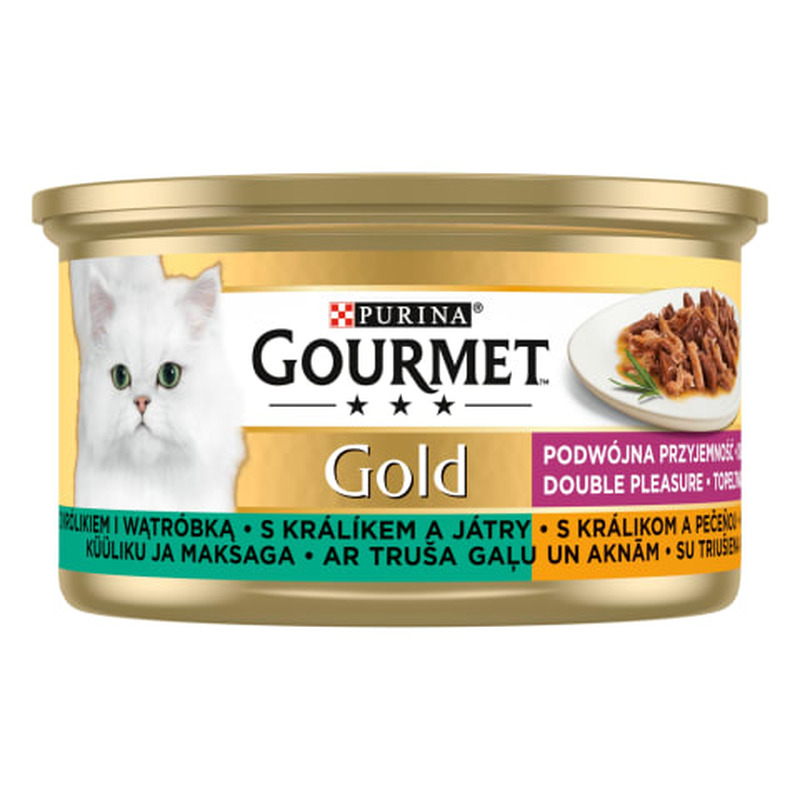 Kassisööt Gourmet Gold Duo küüliku-maksa,tükid,85g