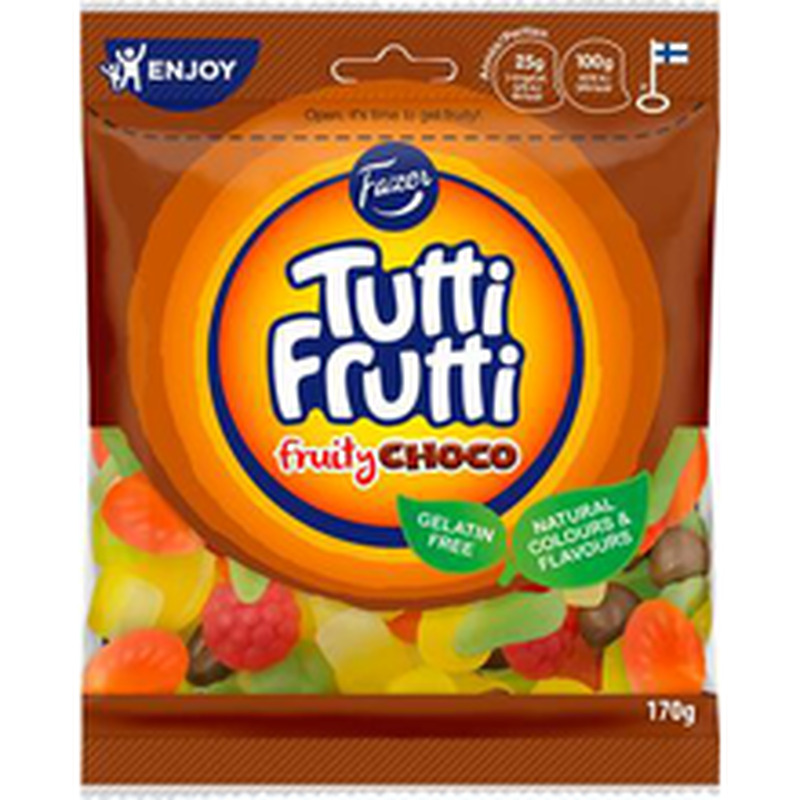 Tutti Frutti Choco kummikommid 170 g