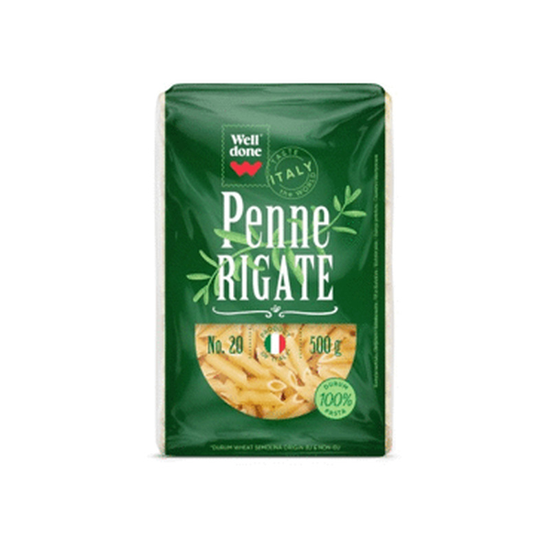 Makaronid Penne Rigate WELL DONE 500g