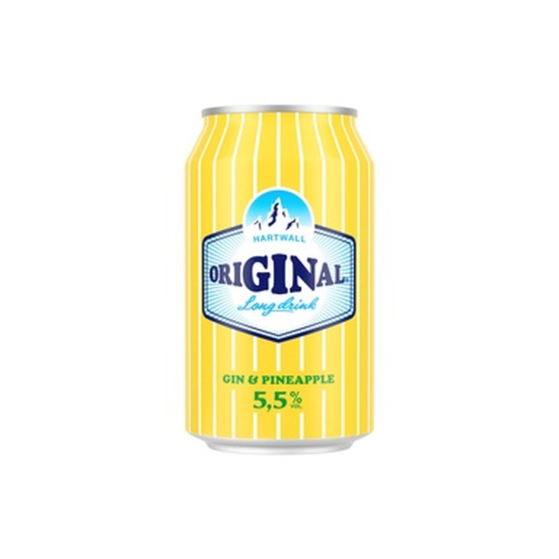 HARTWALL Long Drink Original Gin&Pineapple 5,5% 33cl (purk)