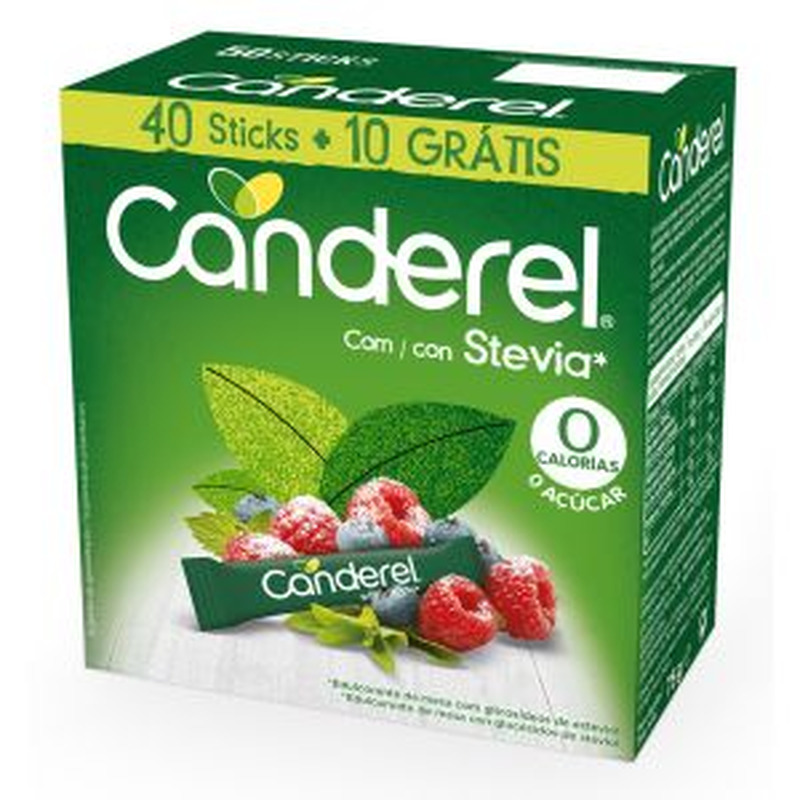 Canderel pulber suhkruasendaja N40+N10 stevia 75g