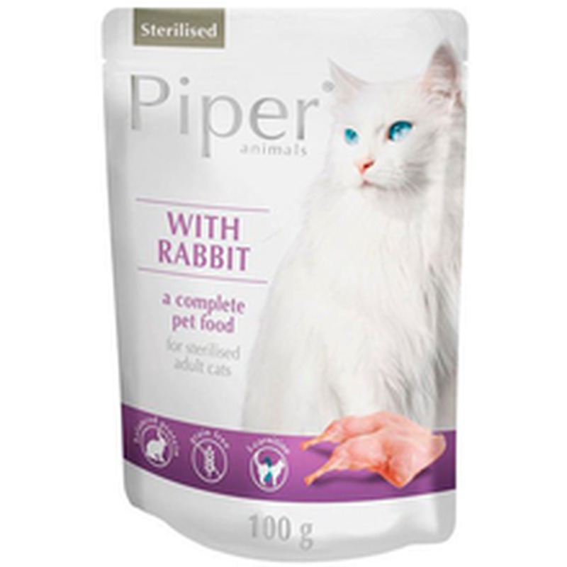 Kiisueine steriliseeritud kassile küülikulihaga, PIPER, 100 g