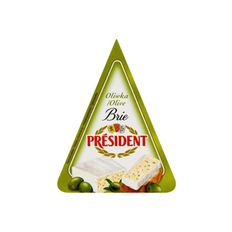 Valgeh.juust Brie PRESIDENT oliiv.,125g