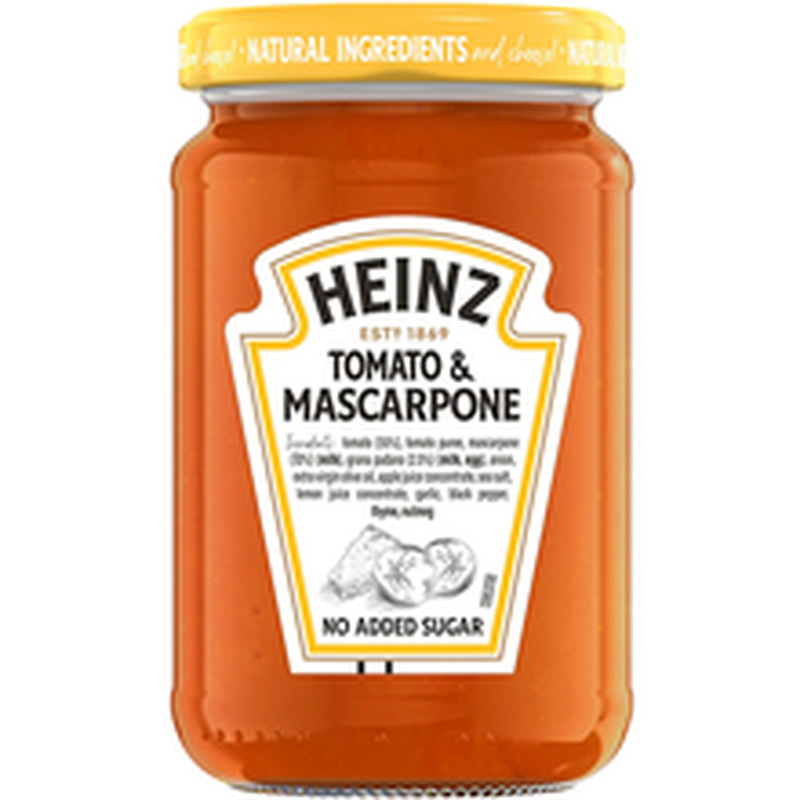 Heinz mascarpone ja grana padano juustuga maitsestatud pastakaste 350 g