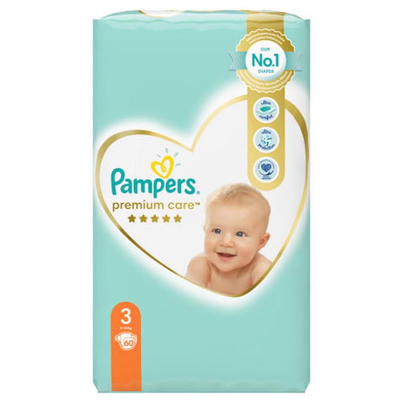 Teipmähkmed Pampers Premium Care Value Pack S3 6-10kg 60tk