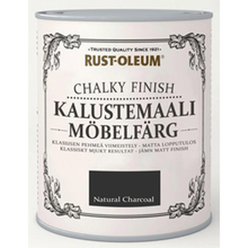 Chalky Finish veepõhine mööblivärv, tugeva pigmendiga söevärvus, 750 ml,lõhnatu