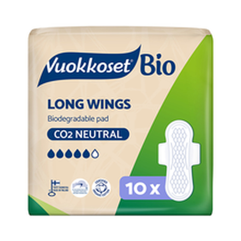 Vuokkoset Bio Long hügieeniside 10 tk