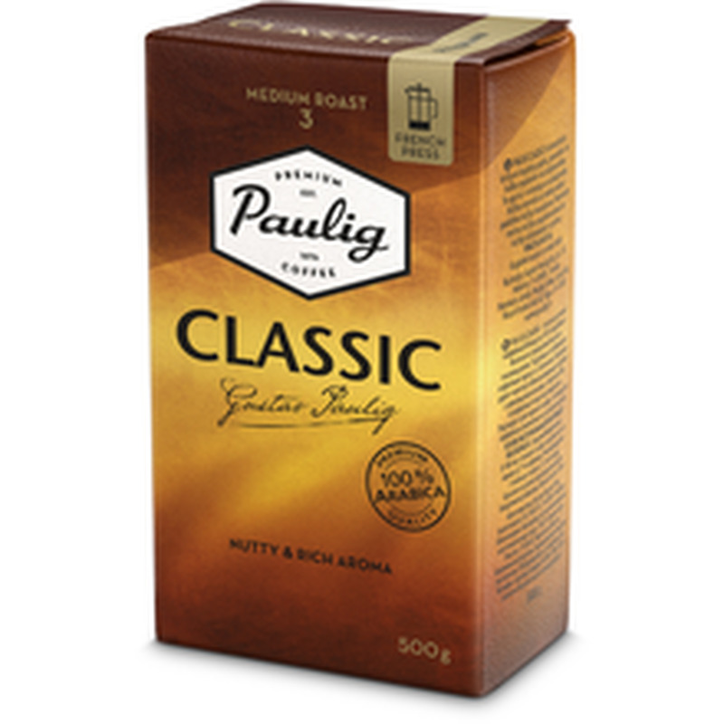 Jahvatatud presskannukohv Classic, PAULIG, 500 g