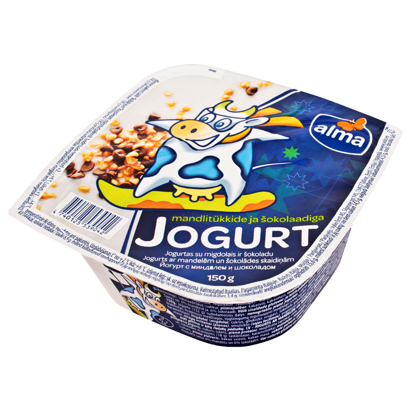 Jogurt mandli ja šokolaadiga, ALMA, 150 g