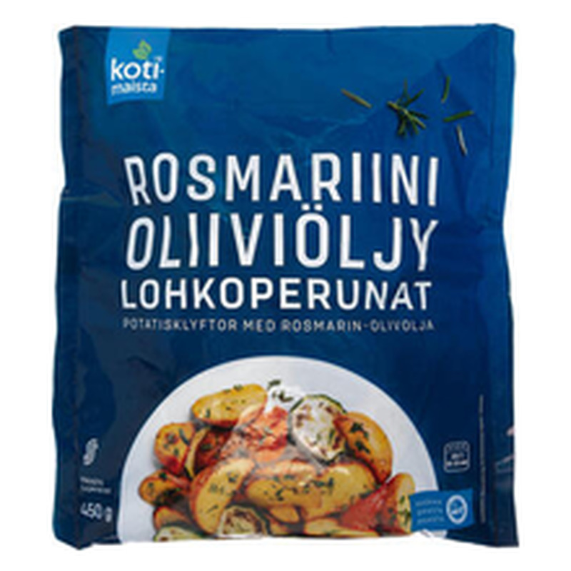 Rosmariini ja oliivõliga maitsestatud koorega kartulisektorrid, 450 g