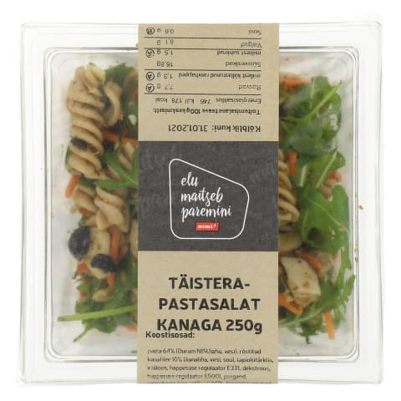 Täisterapastasalat kanaga 250g