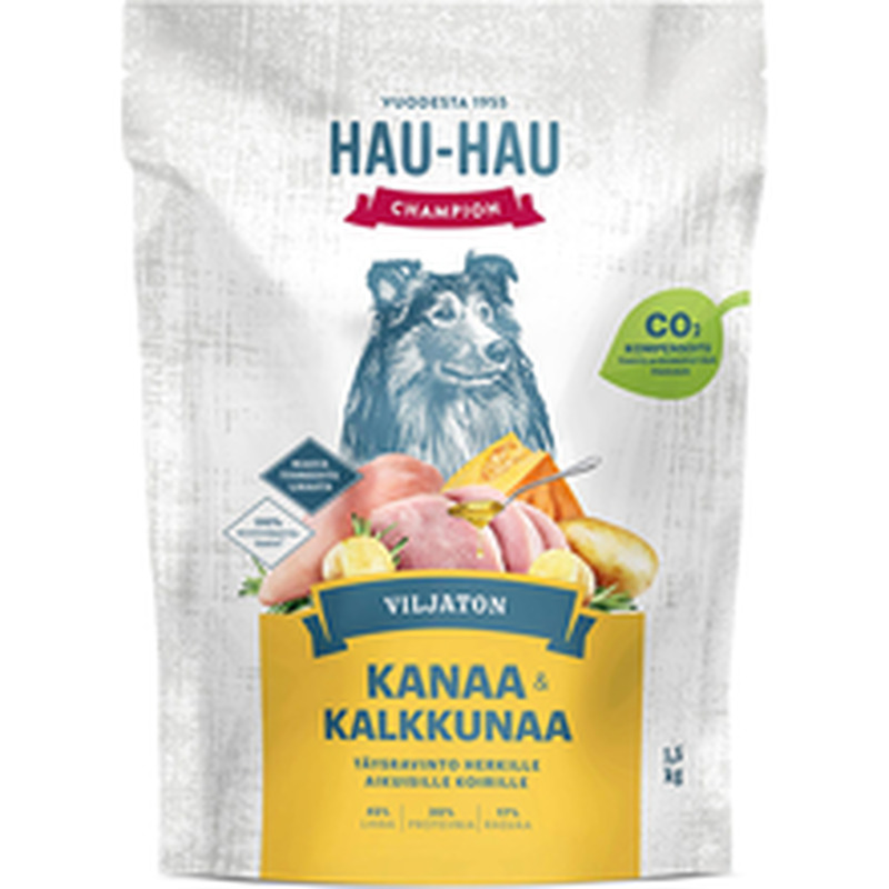 Teraviljata täissööt koertele kana, kalkunilihaga 1,5kg