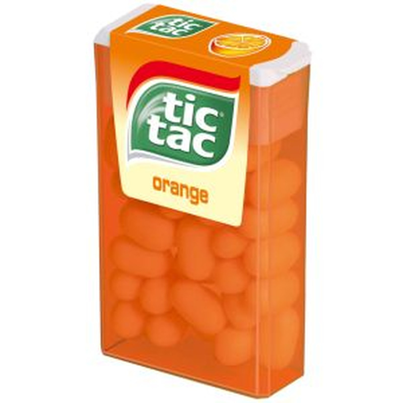 Apelsinimaitselised dražeed, TIC TAC, 18 g.