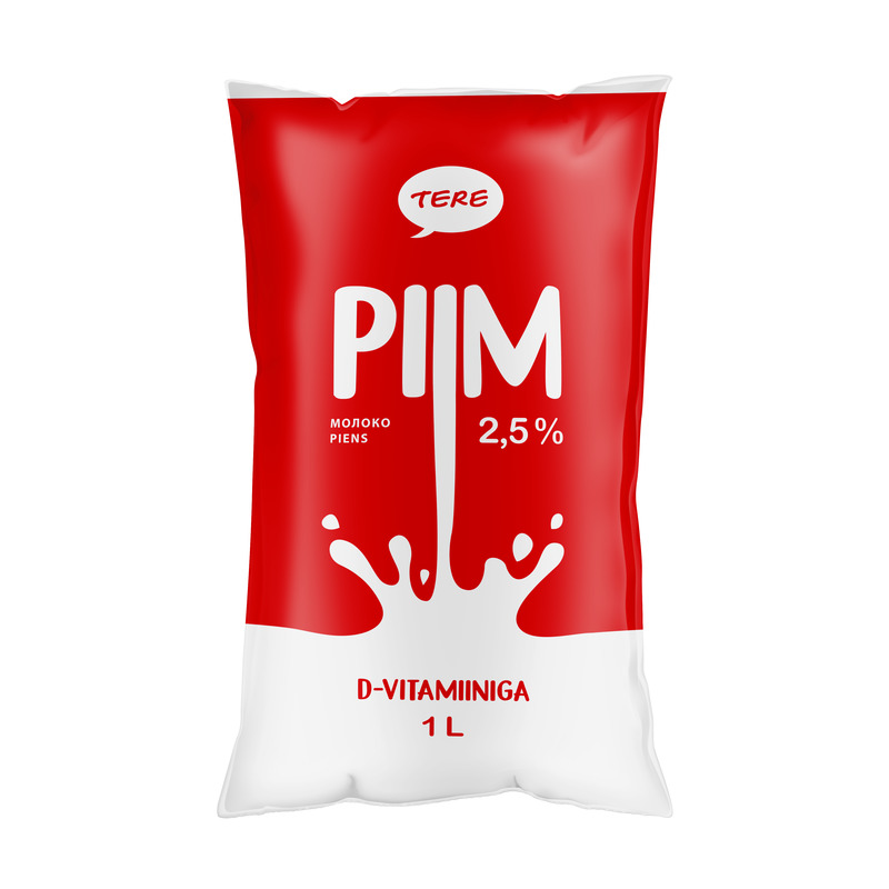 Piim 2,5% kiles, TERE, 1 L