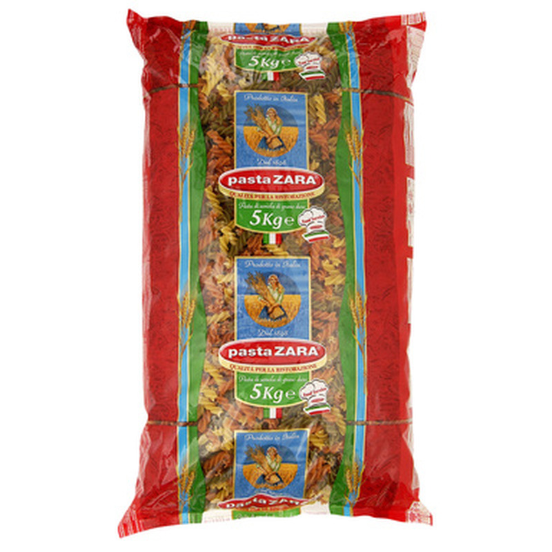 PASTA ZARA Värvilised spiraalid 5kg