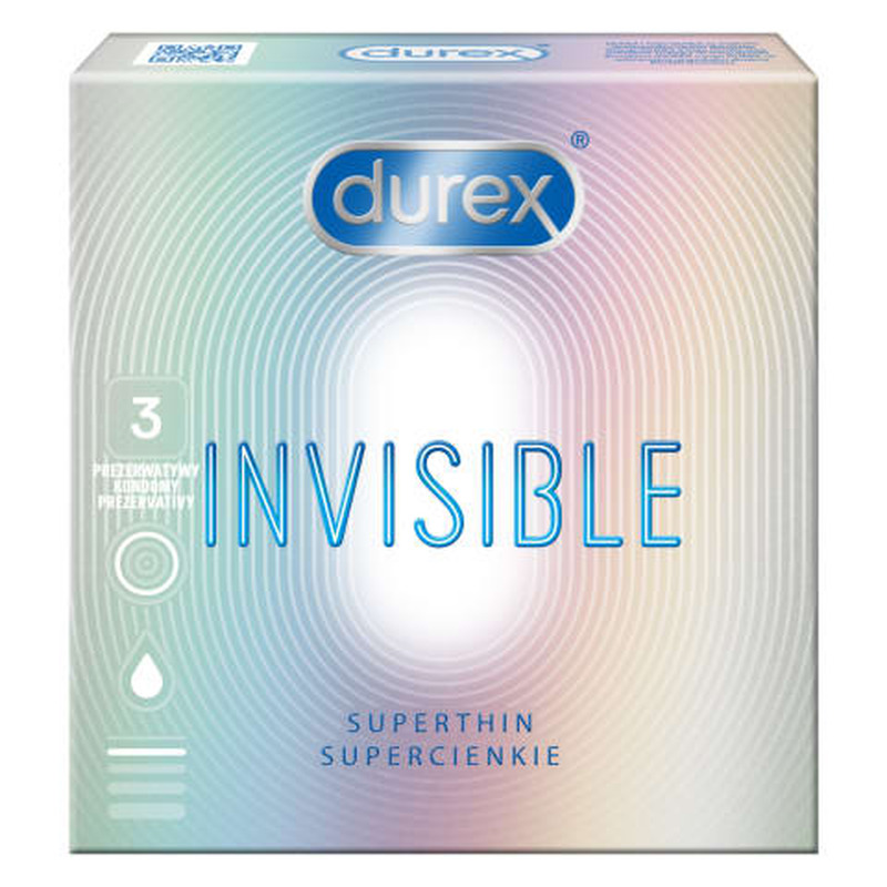 Kondoomid Invisible Extra Sensitive, DUREX, 3 tk