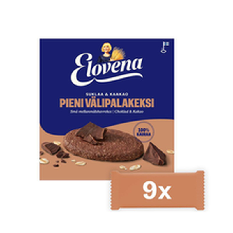 Elovena 9 x 18 g väike šokolaadiküpsis 100% kaeraga