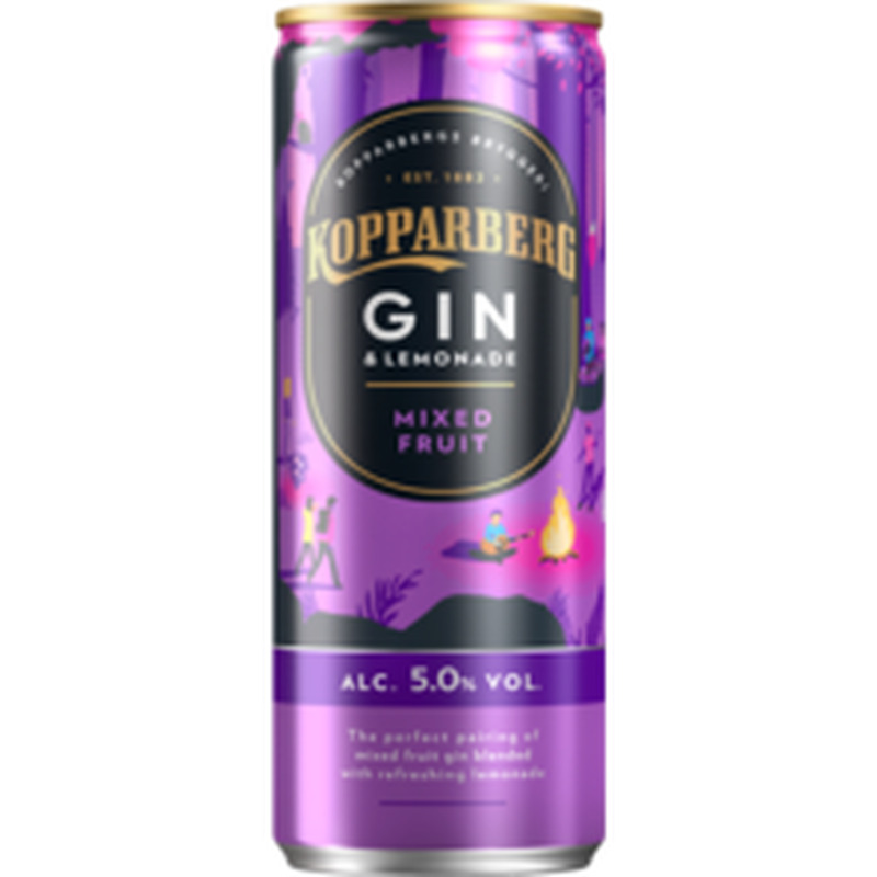 Kopparberg Mixed Fruit Gin&Lemonade siider 5%vol 250ml