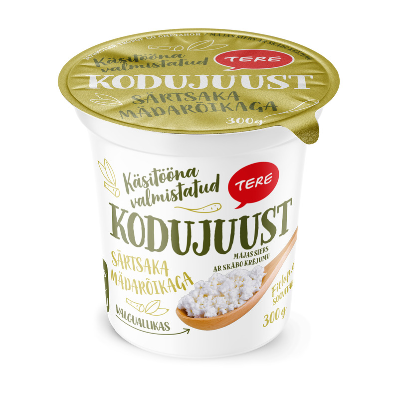 Kodujuust mädarõikaga, TERE, 300 g