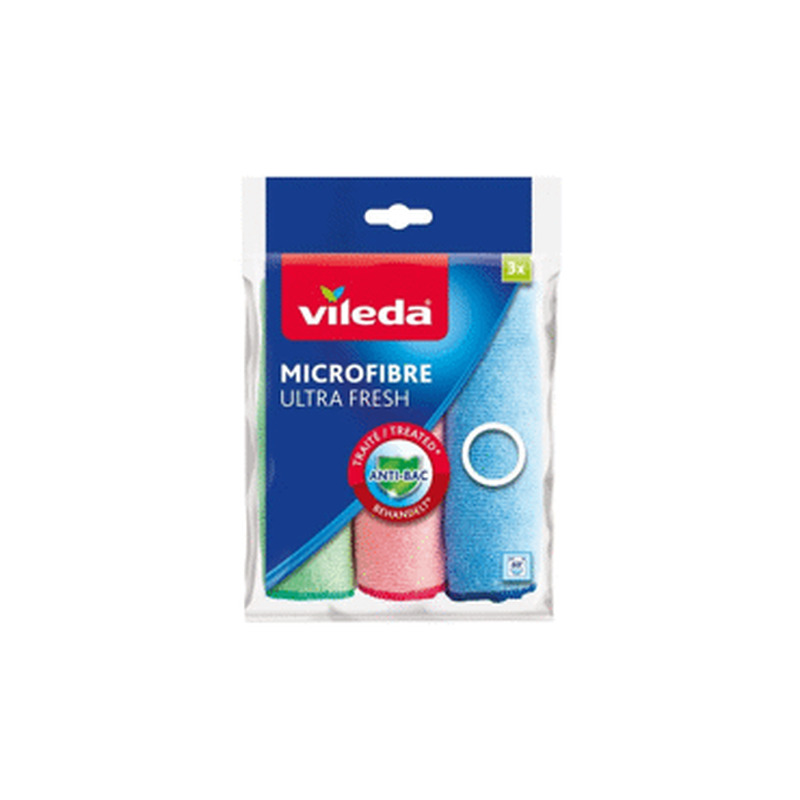 Mikrokiudlapid värvilised Ultra Fresh, VILEDA, 3 tk