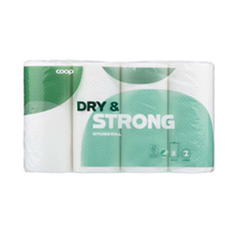 Majapidamispaber dry&strong 2-kihil 8tk