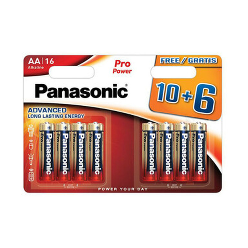 Patarei LR6PPG/16B (10+6 tk) AA, PANASONIC, 16 tk