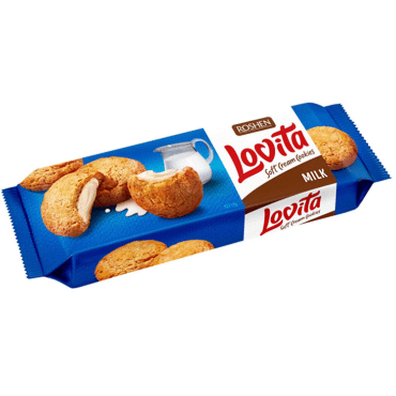 Küpsised piimakreem.ROSHEN Lovita 127g