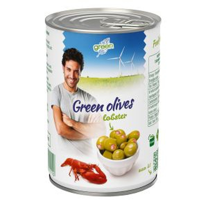 Rohelised oliivid homaariga 300g, GREEN, neto 120 g