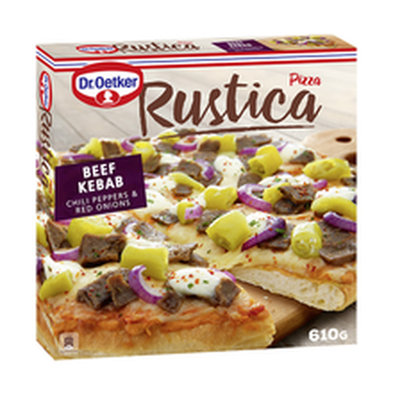 Dr. Oetker Rustica beef kebab pitsa 610g