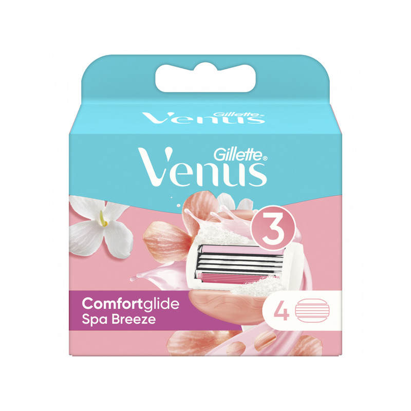 Gillette Venus ComfortGlide Spa Breeze Raseerija Varuterad, 4 tk