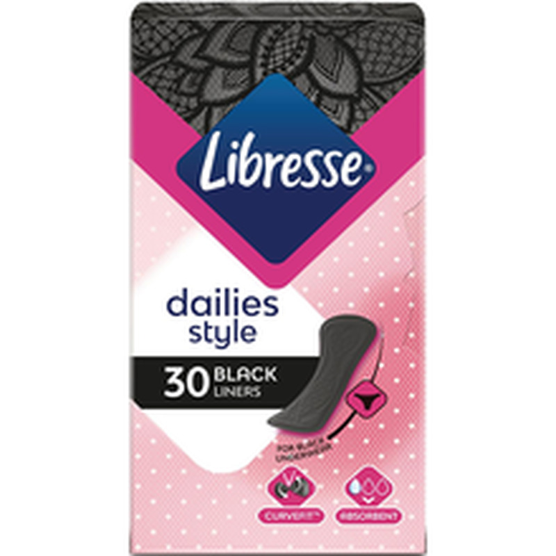 Pesukaitsmed DailyFresh Normal Black, LIBRESSE, 30 tk