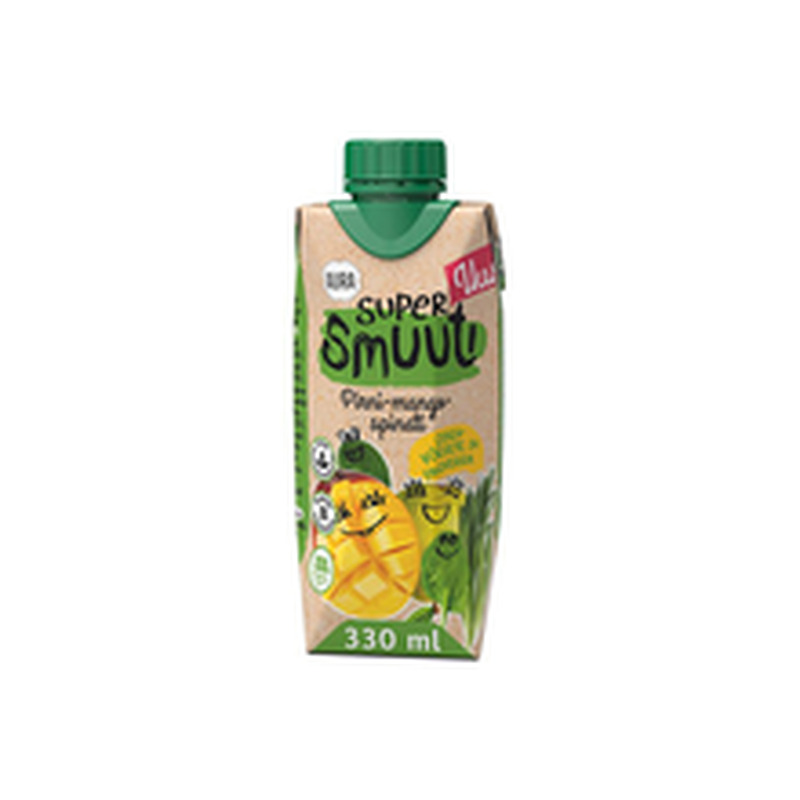 Supersmuuti Pirni-mango-spinati, AURA SMOOTHIE, 330ml