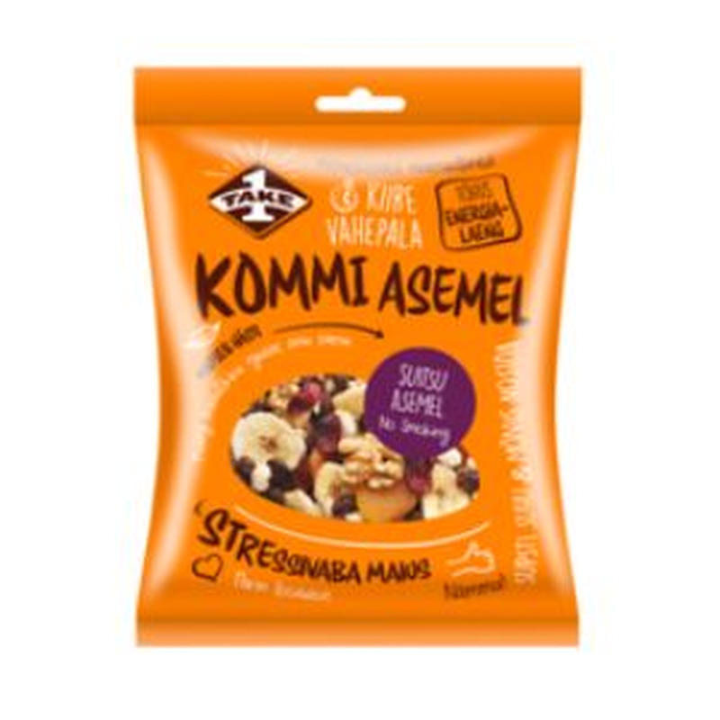 Pähklite ja puuviljade segu, KOMMI ASEMEL, 150 g