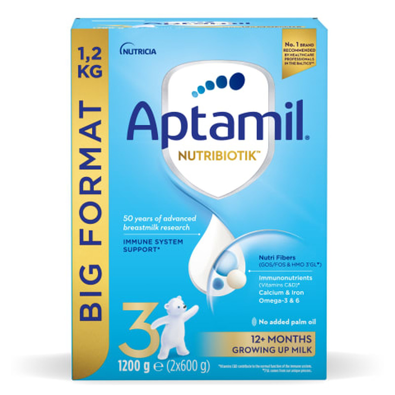 Piimasegu Aptamil 3 alates 12. kuust 1,2kg