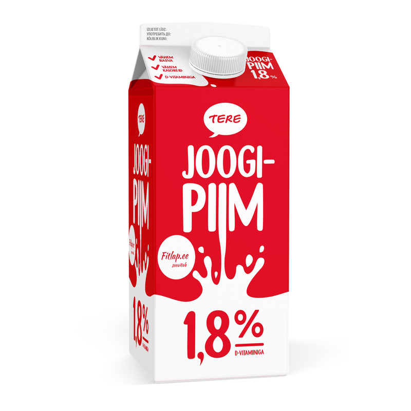 Piim 1,8%, TERE, 1,5 L