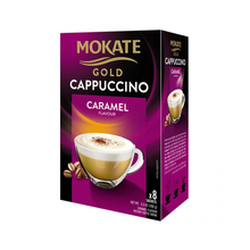 MOKATE GOLD Cappuccino kohvijook karamellimaitseline 12.5g x 8