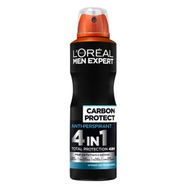 Deodorant Men Expert Carbon, L'OREAL PARIS, 150 ml