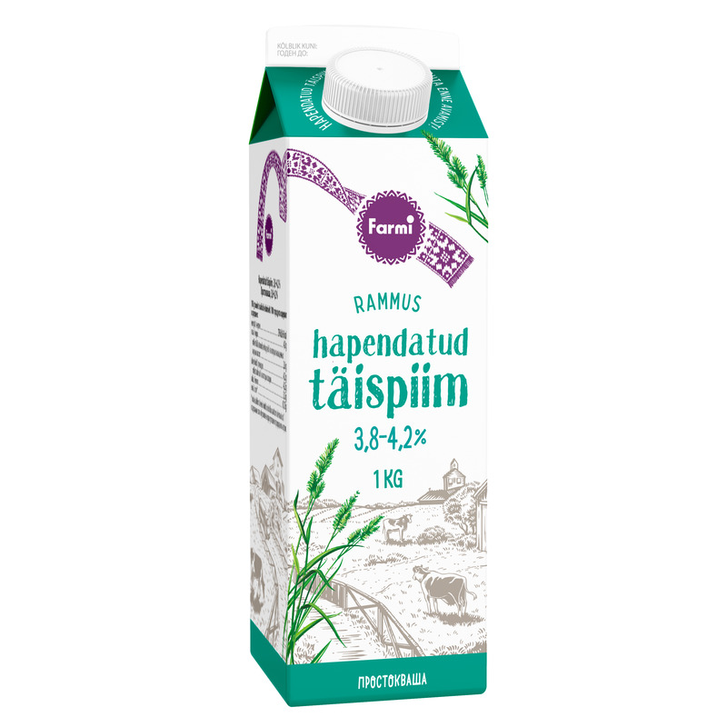 Hapendatud täispiim 3,8–4,2%, FARMI, 1 kg