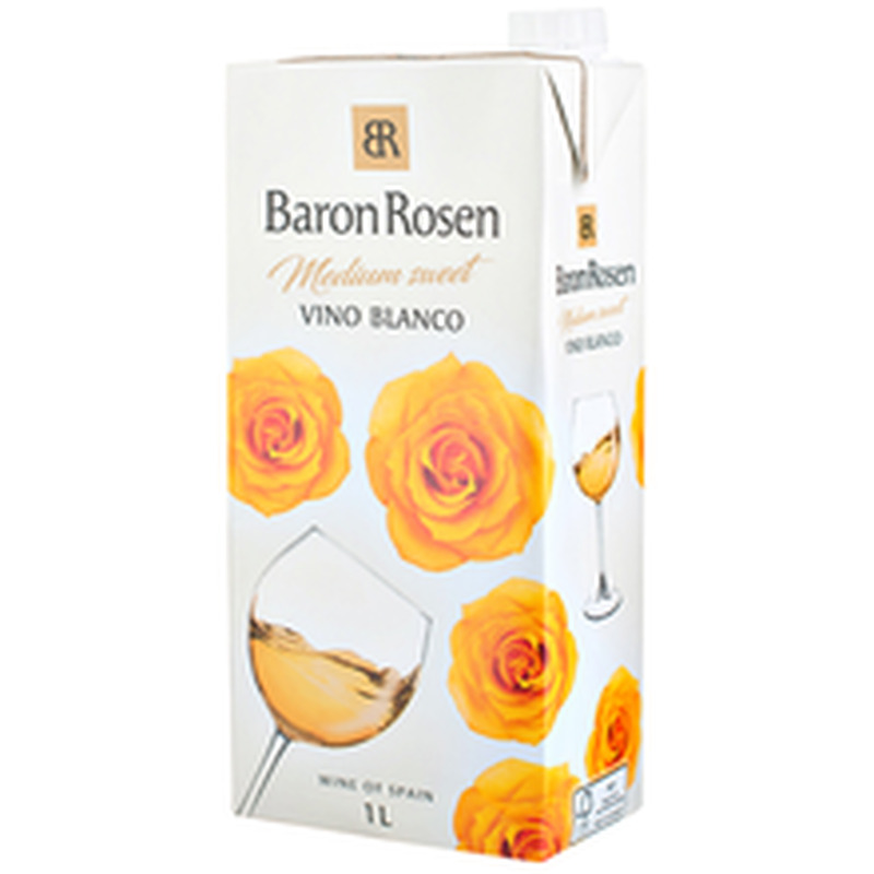 Vino Blanco Semi-Sweet, BARON ROSEN, 100 cl