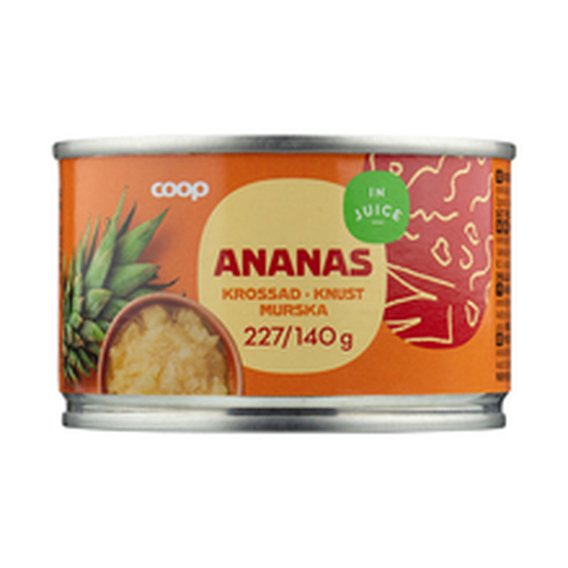 Coop purustatud ananass anassimahlas 227/140gg