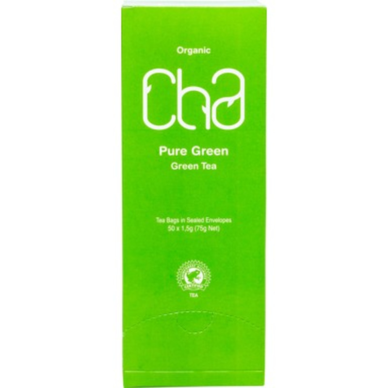 CHA Pure Green Orgaaniline roheline tee 50x1,5g (ümbrikus)