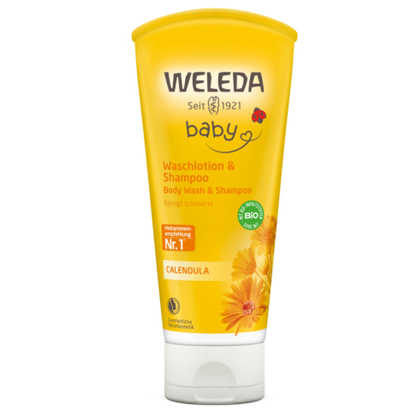 Saialillest šampoon & duškreem Baby, WELEDA, 200 ml