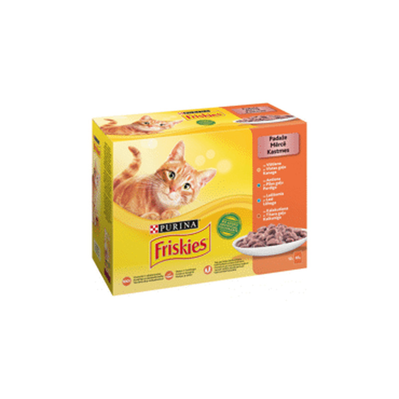 Kassitoit FRISKIES liha+kala 12x85g