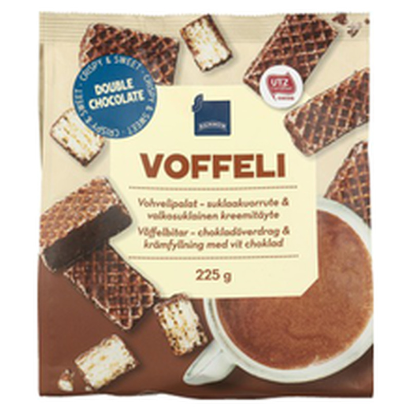 Vahvlitükid šokolaadimaitselised, 225 g