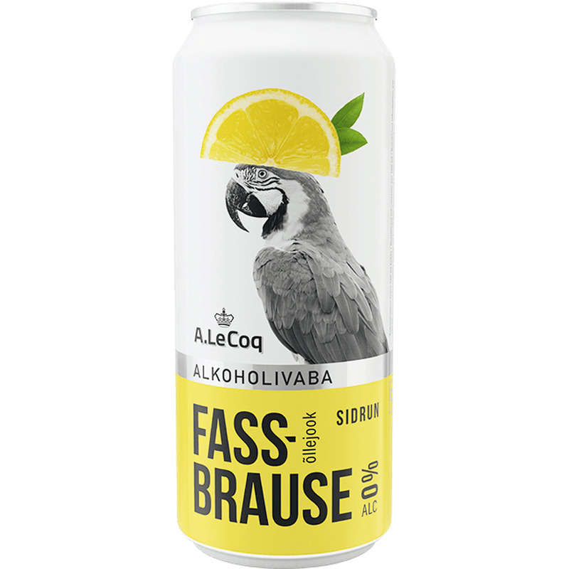 Alkoholivaba õlu Fassbrause Lemon, A. LE COQ, 500 ml