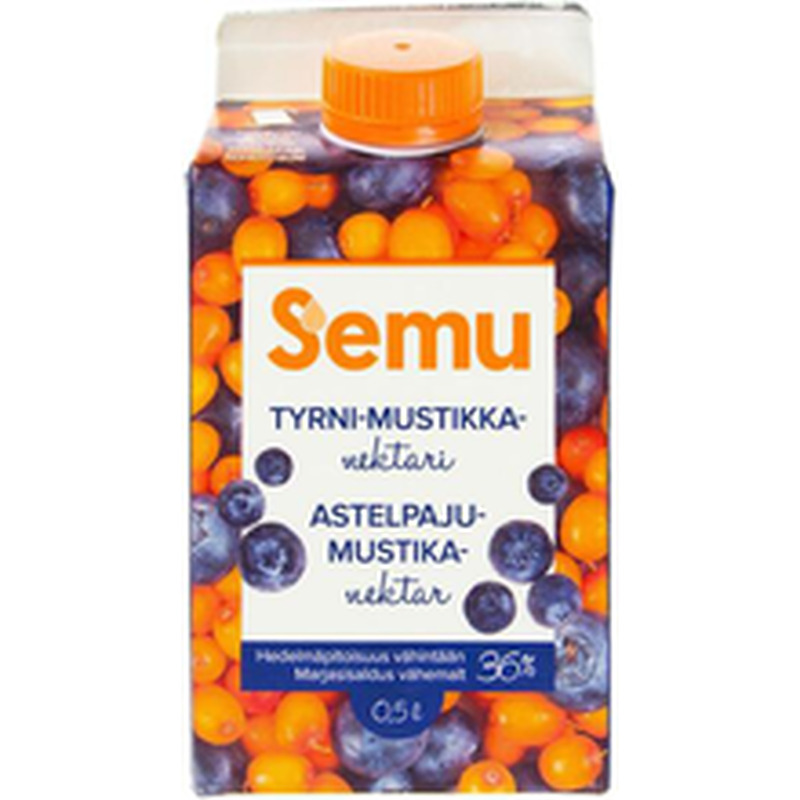 Semu astelpaju-mustikanektar 500ml