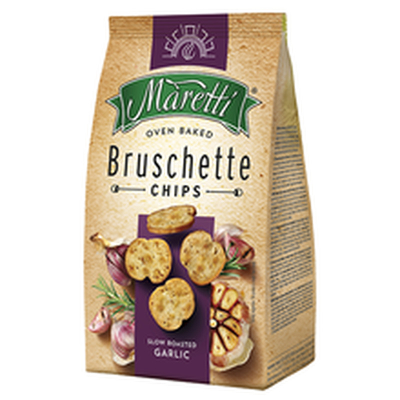 Bruschetta-krõpsud röstitud küüslauguga, MARETTI, 70 g